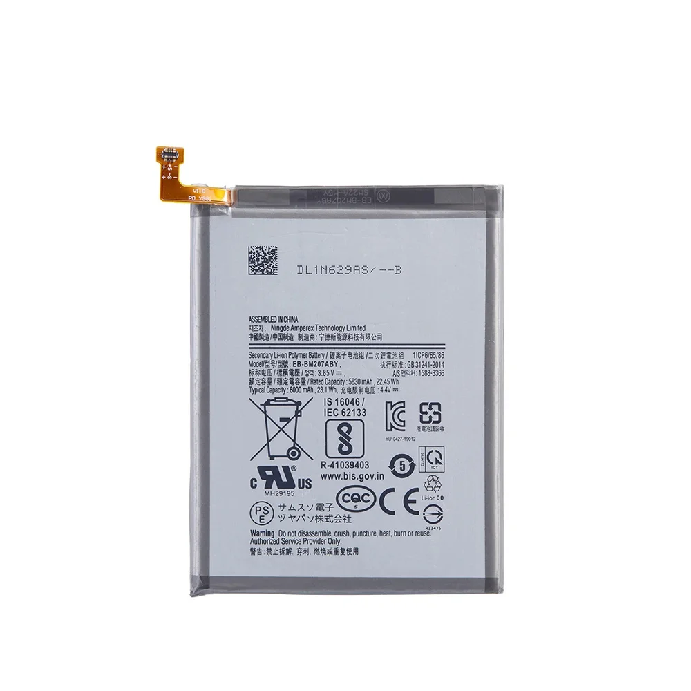 Genuine Replacement battery for SAMSUNG M30S M31 M315 M307 M307F M307FN M315F F41 M21 M21S M20S F415 F415F EB-BM207ABY Batteries