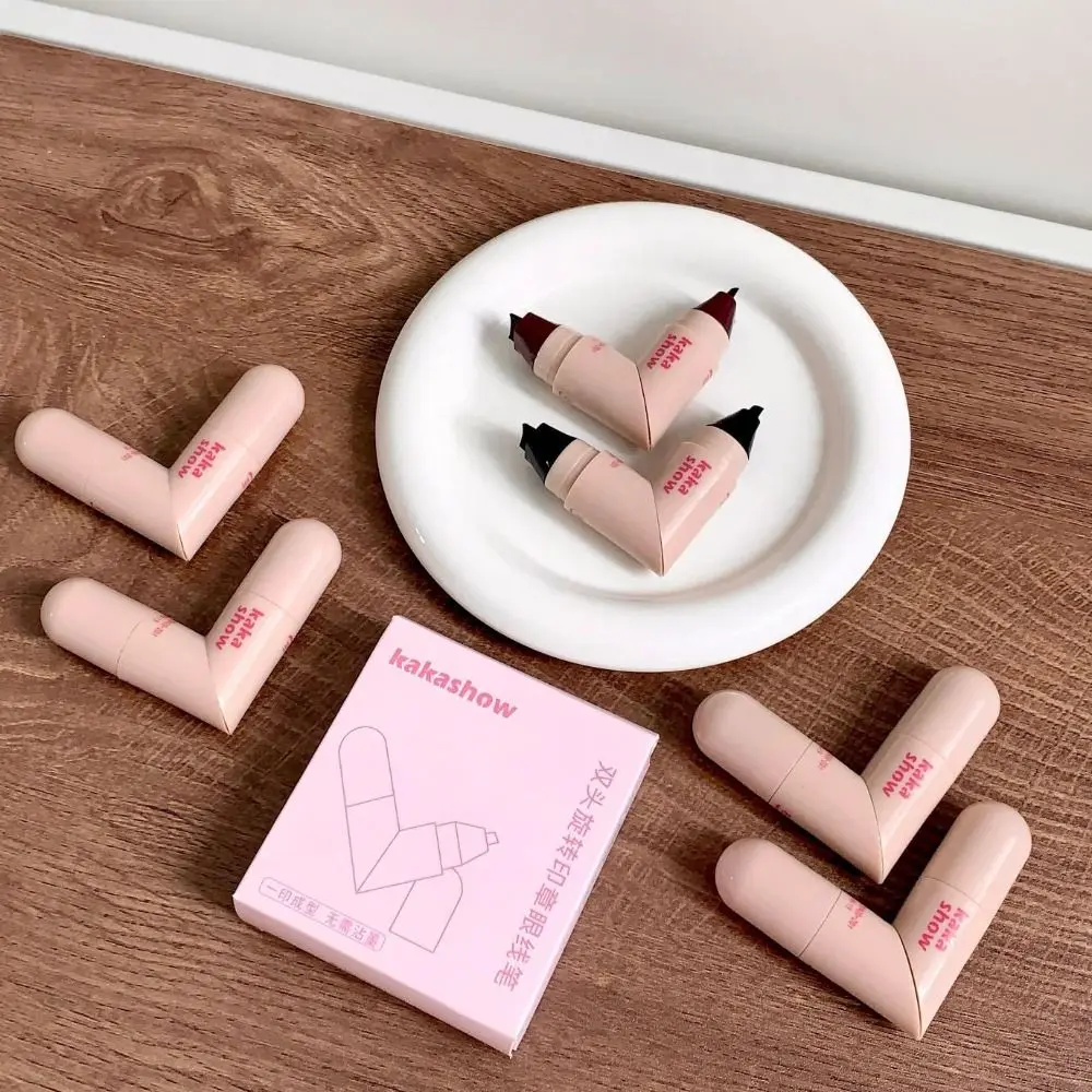 Nuovo timbro per eyeliner impermeabile Timbro per eyeliner a lunga durata ad asciugatura rapida Penna per timbro per eyeliner girevole di colore nero