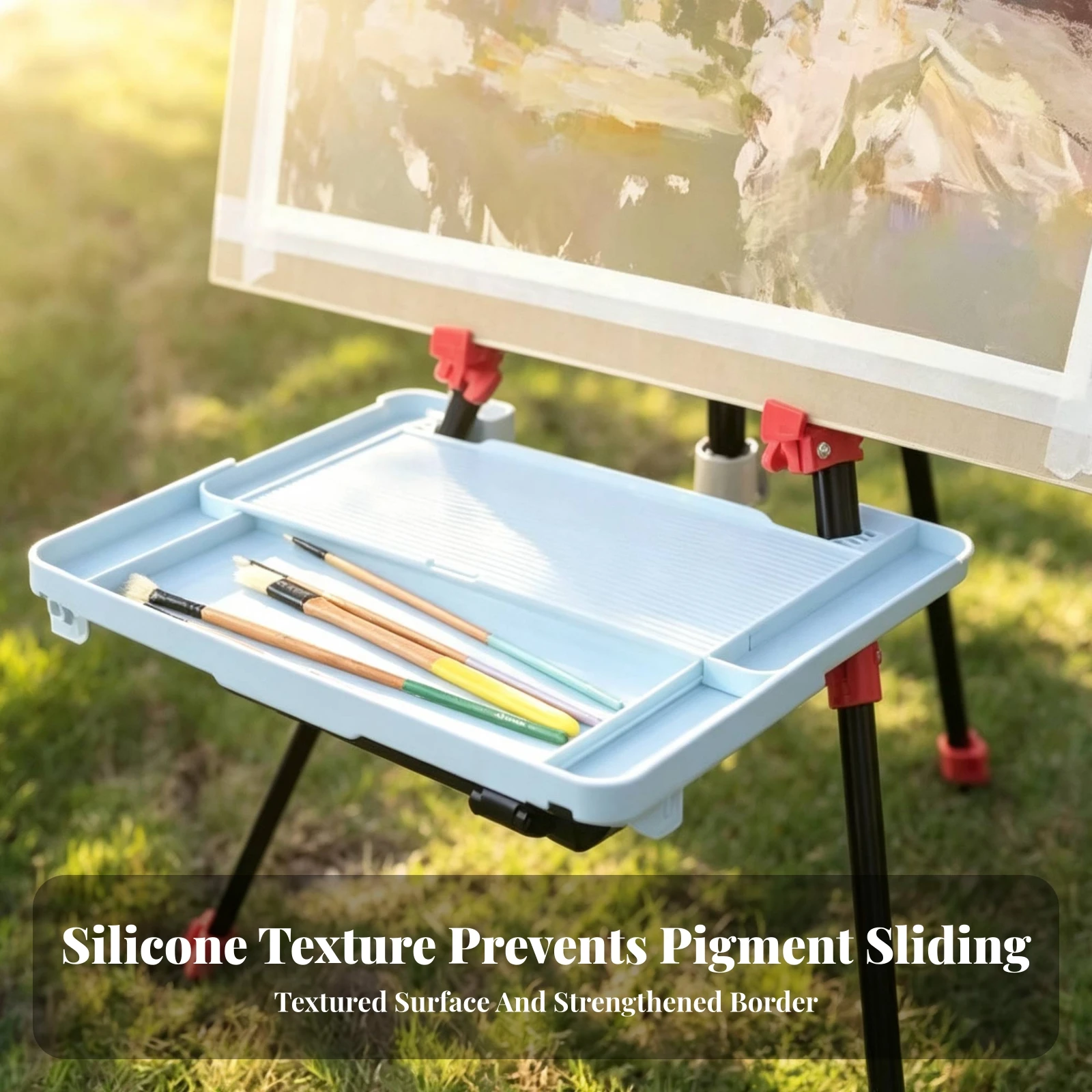 Foldable Easel Tray Collapsible Art Easel Tray Space-Saving Universal for Artists, Plein Air, Sketching