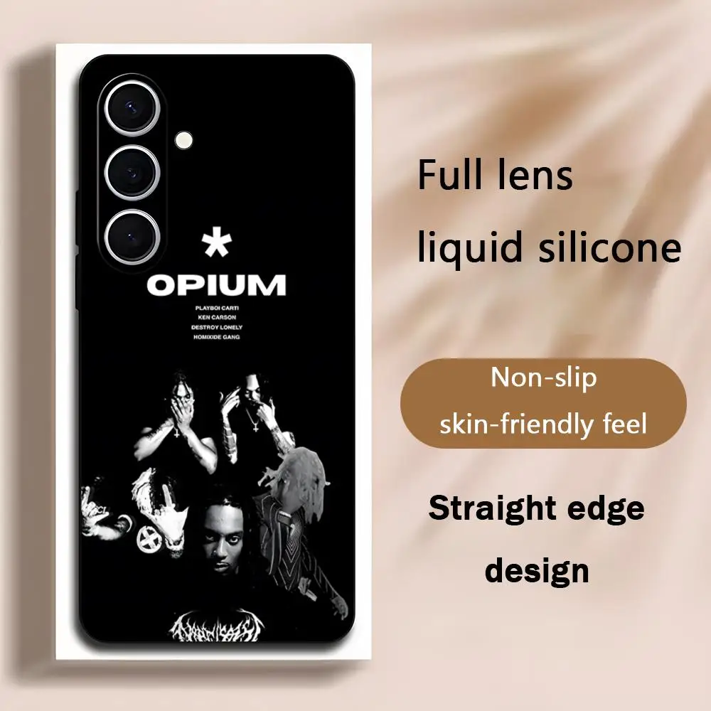 P-Playboi Singer Cool  Phone Case For Samsung Galaxy S26 S25 S24 S23 S22 S21 Plus Ultra Fold A Soft Black