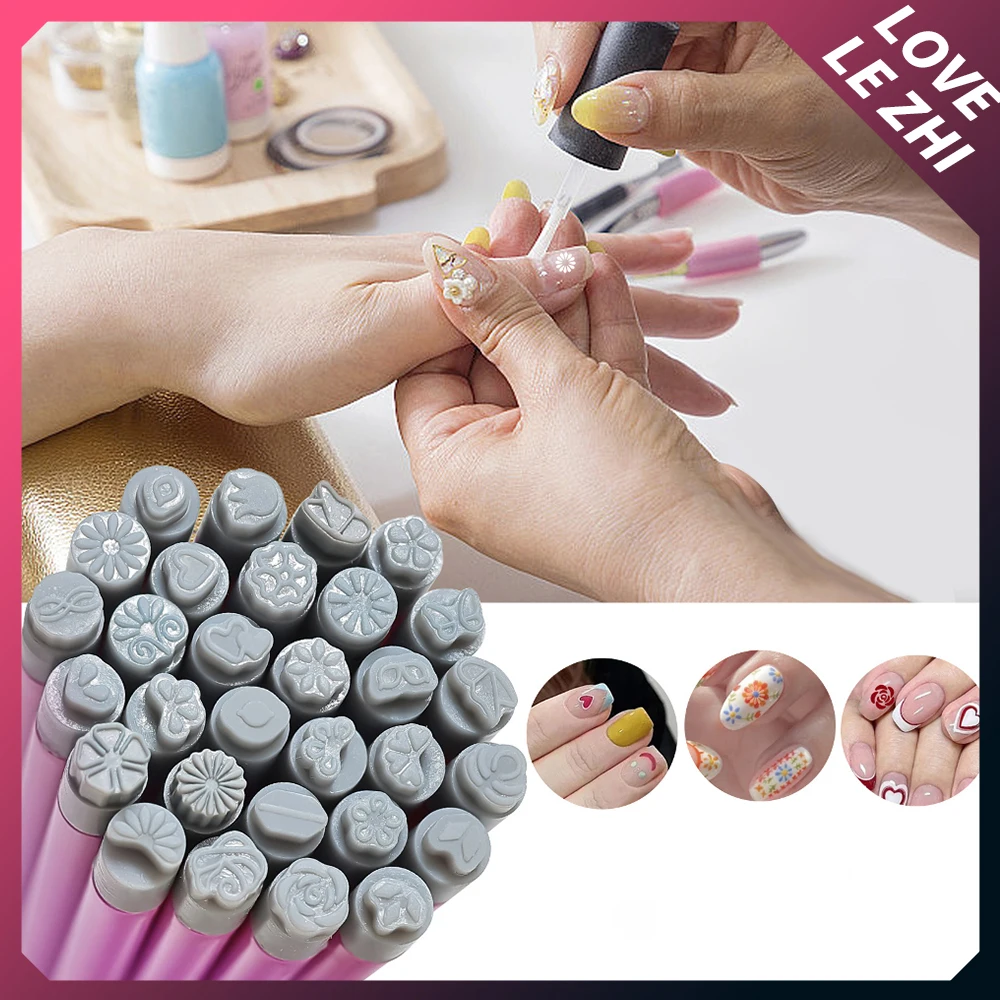 3/4/6/10Pcs Nail Art Stamp Pen Set Diy Dotting Tools for Creative Designs Art Manicure Printing Decoration Accessory