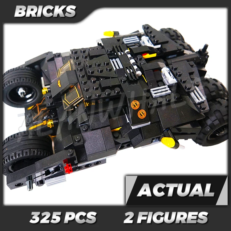 325ピース-スーパーファイター-ザ・タンブラー-バットタンク-ジョーカーズ・アイスクリーム・サプライズ-ゴッサム-7105-組み立てキット-おもちゃ-ブロックと互換性あり