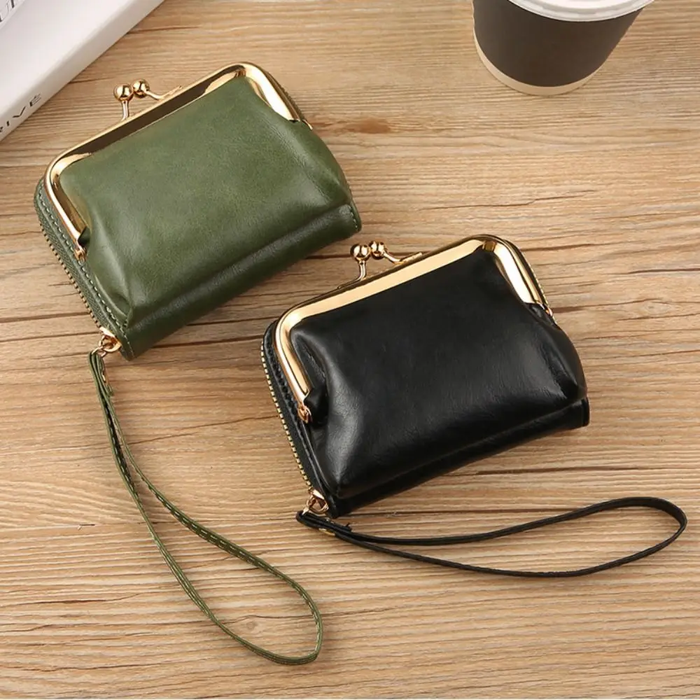 New Hasp Short Wallets PU Leather Large Capacity Coin Purses Card Holder Women Girls