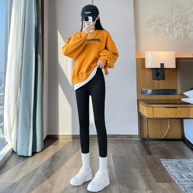 Women High Waist Shark Leggings Fleece Lined Tummy Control Hip Lift Stretchy Warm Yoga Pants Winter Outerwear Base Trousers