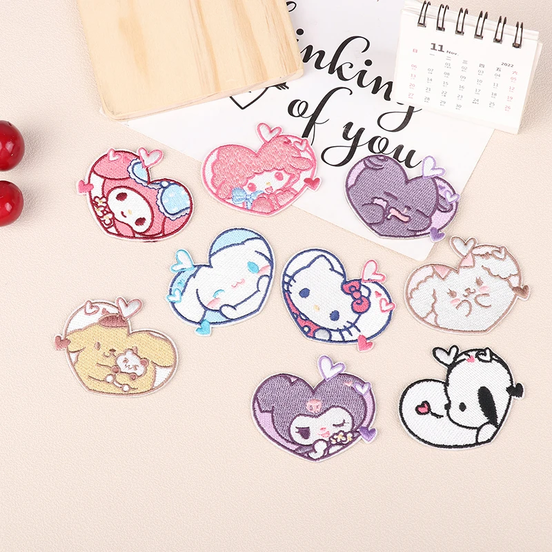 Pegatinas Kawaii para niños de 1/9 piezas, periféricos de Anime, HelloKitty, Mymelody, Kuromi, Cinnamoroll, juguetes, regalos de cumpleaños