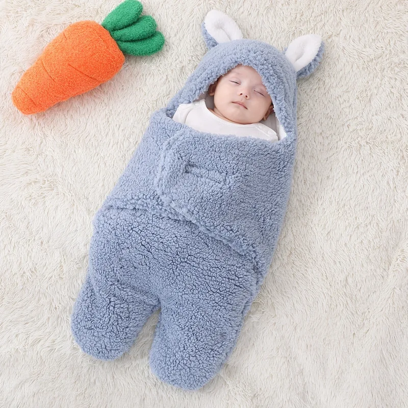 New Arrival Baby Sleeping Bag Baby Clothes Newborn Soft Winter Thickened Fleece Lining With Pure Cotton Infant Sleepwear Blanket