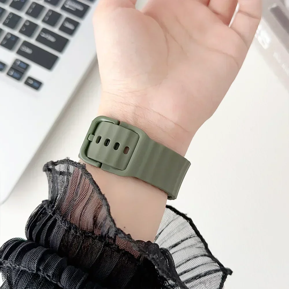 2 pçs banda de silicone para samsung galaxy watch 6 7 5 4 44mm 40mm/fe/pro/clássico pulseira original correa galaxy watch 7 pulseira esportiva