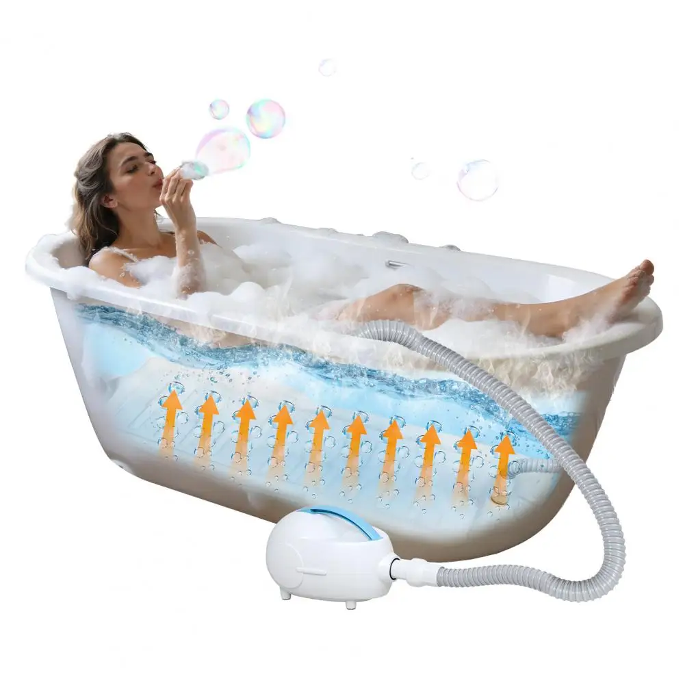 Non-Slip Bubble Bath Mat with Suction Cups Remote Controlled Adjustable Bubbles Full Body Spa Bathtub Mat