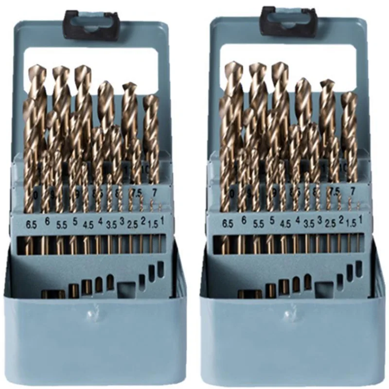 

High-speed steel cobalt-containing superhard stainless steel iron and other metals special open-hole straight shank drill 25PC