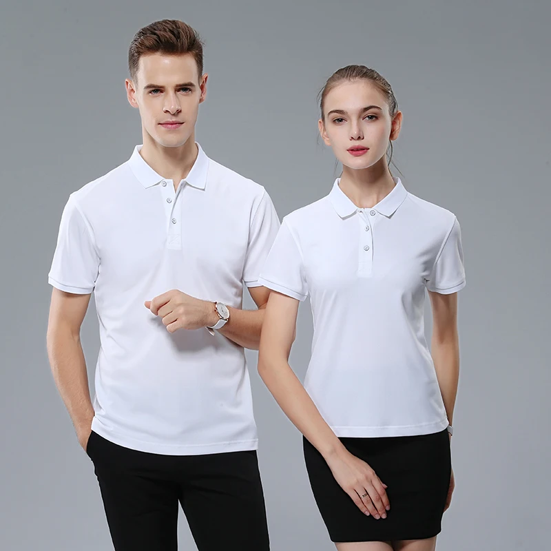 Custom Men's And Women's Ice floss Polo quick drying Shirts LOGO Lapel Short-Sleeved Embroidered/Printed Company Brand diy