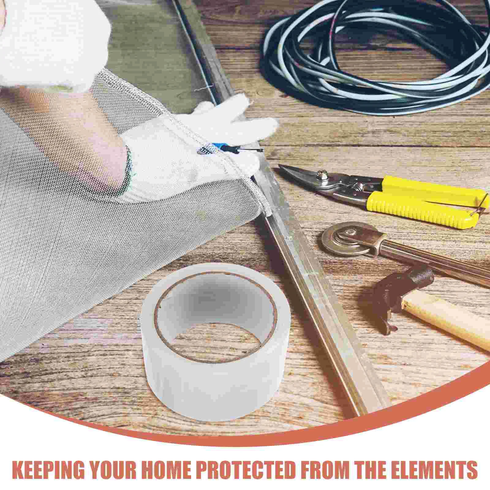 2 Rolls Heavy Duty Tape Transparent Windproof Duct Waterproof Window Weather Sealing Door Adhesive