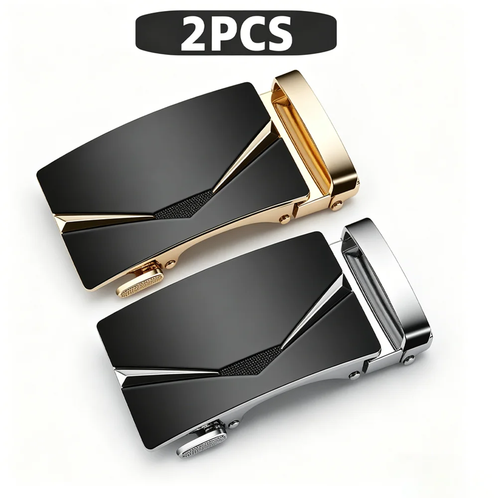 

Men Belt Accessories Alloy Ratchet Buckle, Auto Lock Design Replacement Head Fit 3.2-3.5cm Belt Band