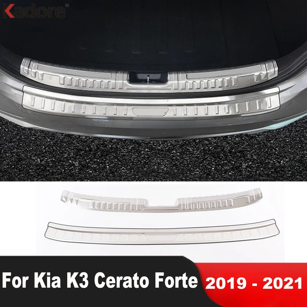 

Накладка на задний бампер багажника для Kia Cerato Forte K3 2019-2021, стальная защитная пластина на порог багажника автомобиля, аксессуары