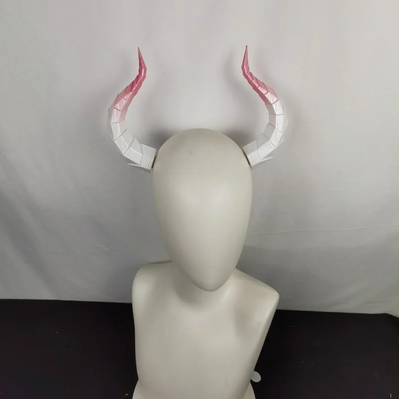 14/18cm Animal Simulate Horn Headband Gradient Devil Horn Halloween Party Headwear Lolita Witch Artificial Horns Cosplay Pros