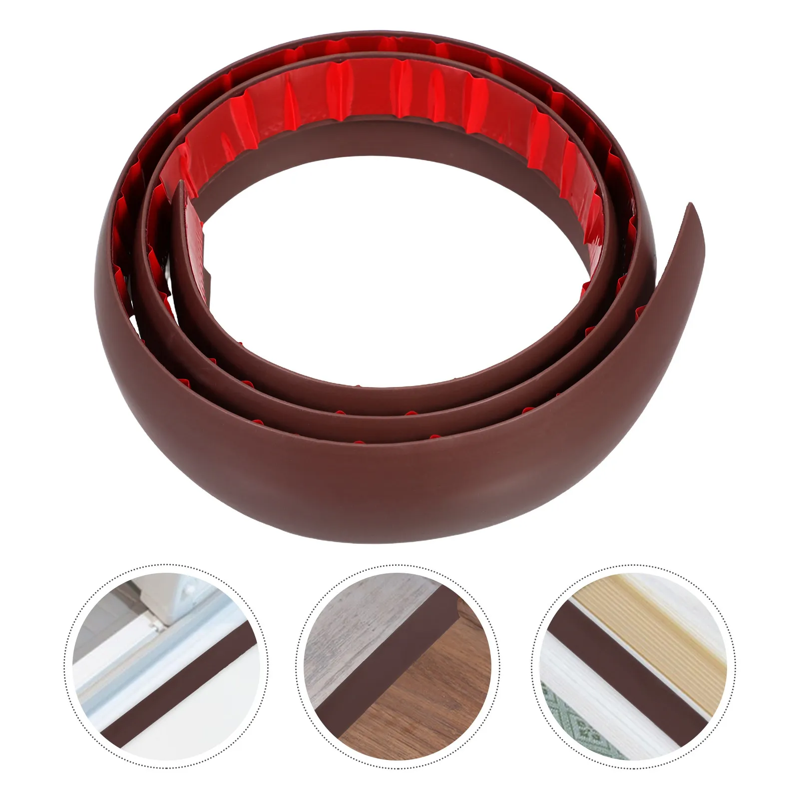 

Waterproof PVC Floor Transition Strip Self Adhesive Edging Trim for Carpet Wood Tile Uneven Surfaces Doorway Threshold Interior