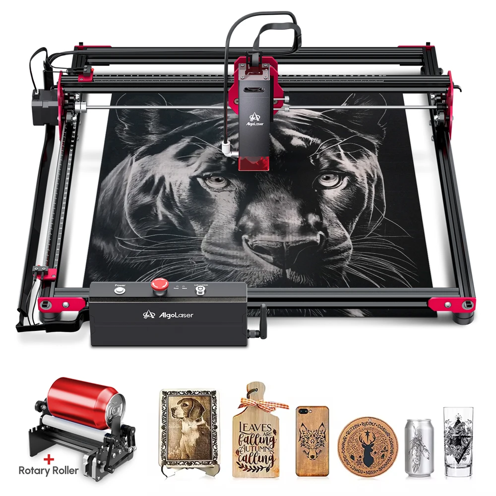 Algolaser Desktop Gravador a Laser Cortador para Iniciantes 12000 mm Min 20w Kit Faça Você Mesmo Telefone Conectar Carpintaria Máquina de Gravura em Metal