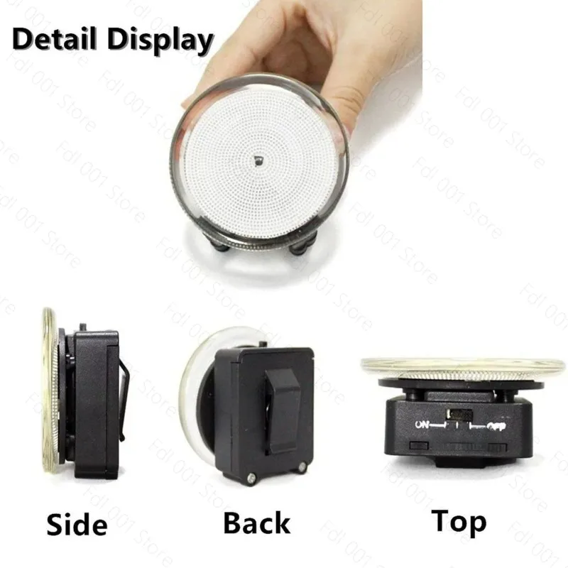 Battery flash disc 2.5 inch voice-activated lightning disc ion disc auxiliary lamp cool ornament night running light carry