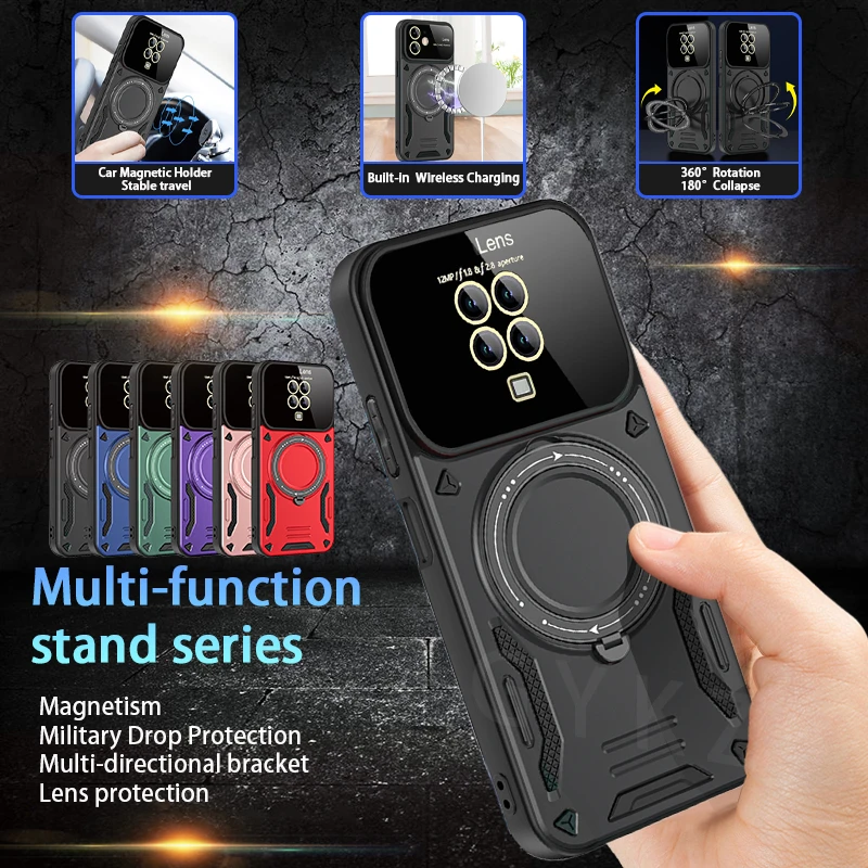 For Xiaomi Redmi Note 9 Pro Case Car Magnetic Ring Stand Phone Case For Redmi Note 9S 9 S 9 Pro Max Camera Lens Armor Back Cover