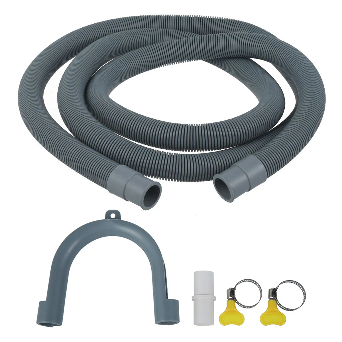 2M Drain Hose Extension Pipe Kit 6.6FT Universal Replacement Drain Hose for Washing Machine Washer Dryer Dishwasher & Other