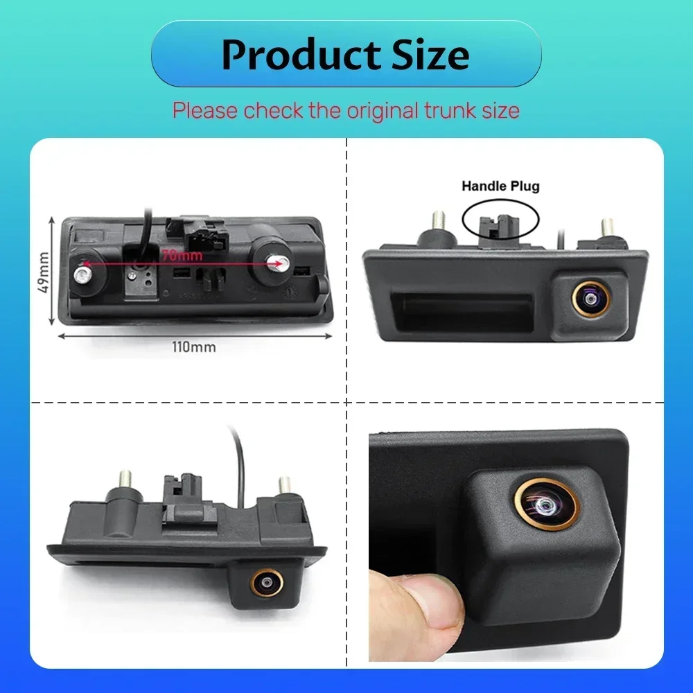 SKIG AHD 1080P 170 °   Автомобильная камера заднего вида на ручке багажника для Volkswagen VW Passat Jetta Tiguan Touareg Volkswagen Passat Lingyu