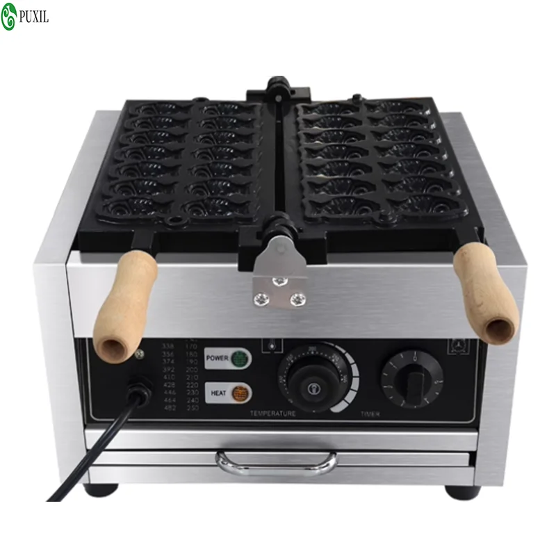 Máquina de cocina de rombo de mar de 1500W, mini herramienta comercial para pastel de pescado, máquina de tortitas para untar famoso en Internet, panqueque de salsa frita
