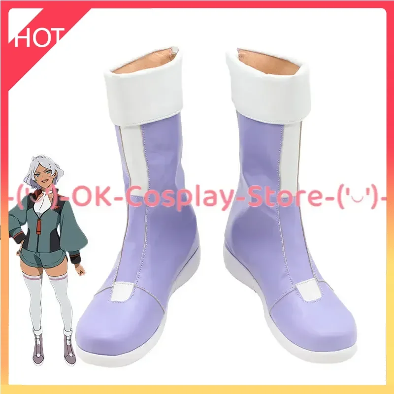 

Anime the Witch from Mercury Cecilia Dort Cosplay Shoes Halloween Carnival Boots Cosplay Prop PU Leather Shoes Custom Made