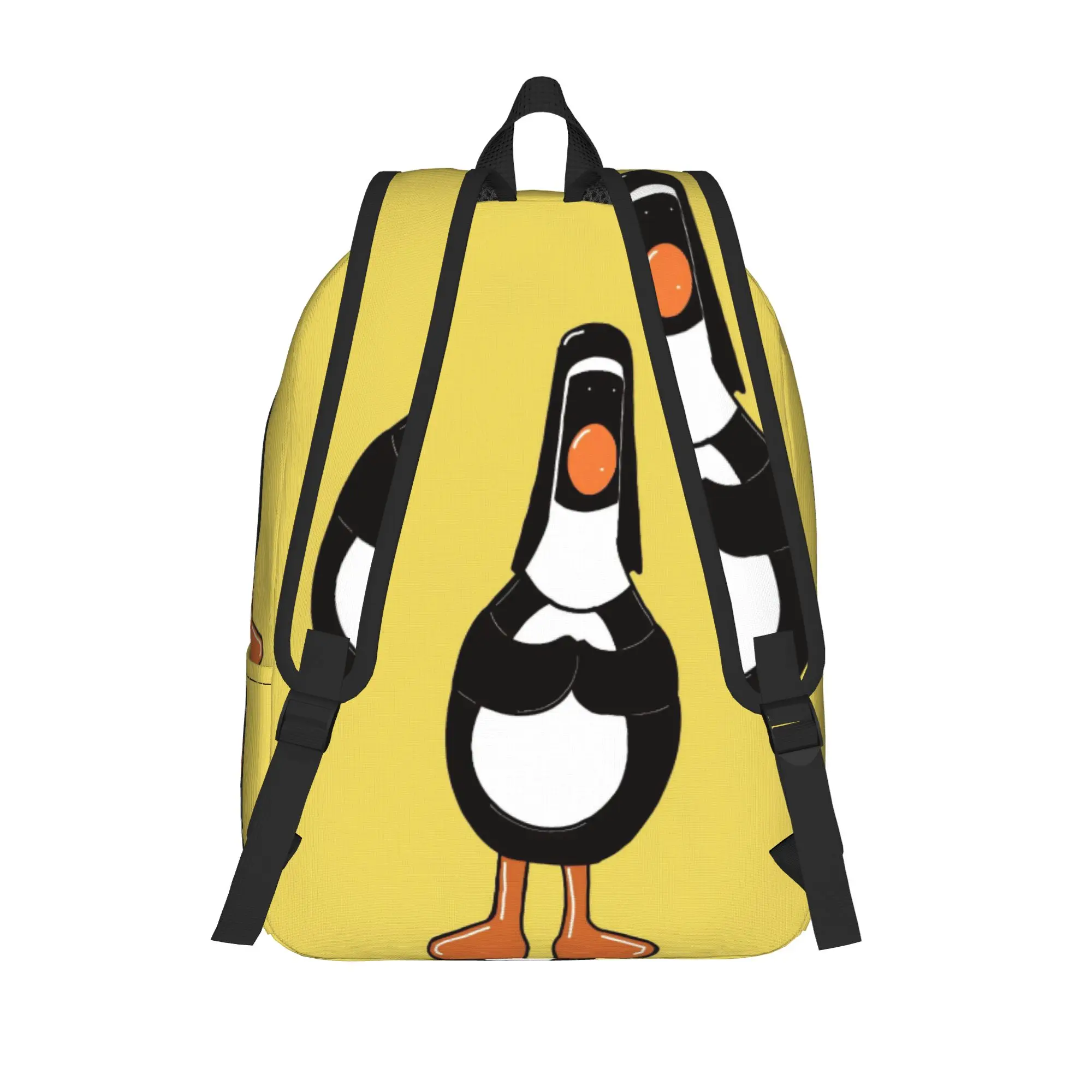 Feathers Penguin McGraws Casual Backpack with Pocket Student Work Chicken Disguise Funny Daypack Men Women Laptop Canvas Bags