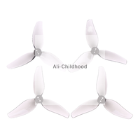 4pcs HQProp T3.5X3.5X3 3535 3.5inch FPV Prop Carbonate Propeller 1.5mm 3-Blade Race Prop Racing Drone Parts-Grey