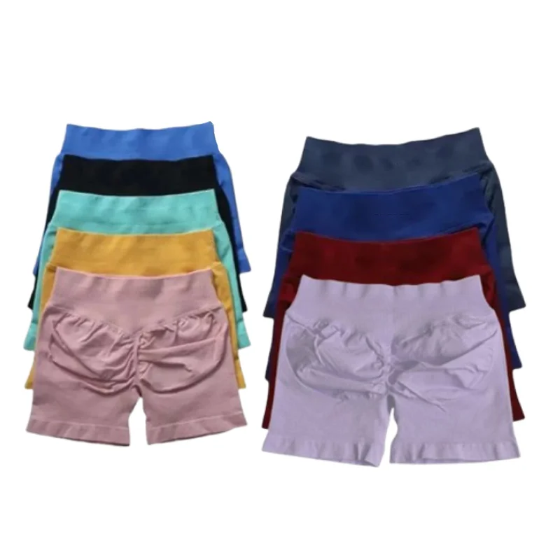 

Impact Shorts With Logo Women Seamless Scrunch Bum Workout Shorts Low Ribbed Waist Yoga Short Booty Hight Stretch Running shorts