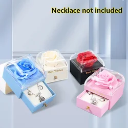 New Soap Rose Flower Jewelry Packaging Gift Box with Drawer Macaron Color Wedding Valentine's Day Birthday Present Boxes Decor