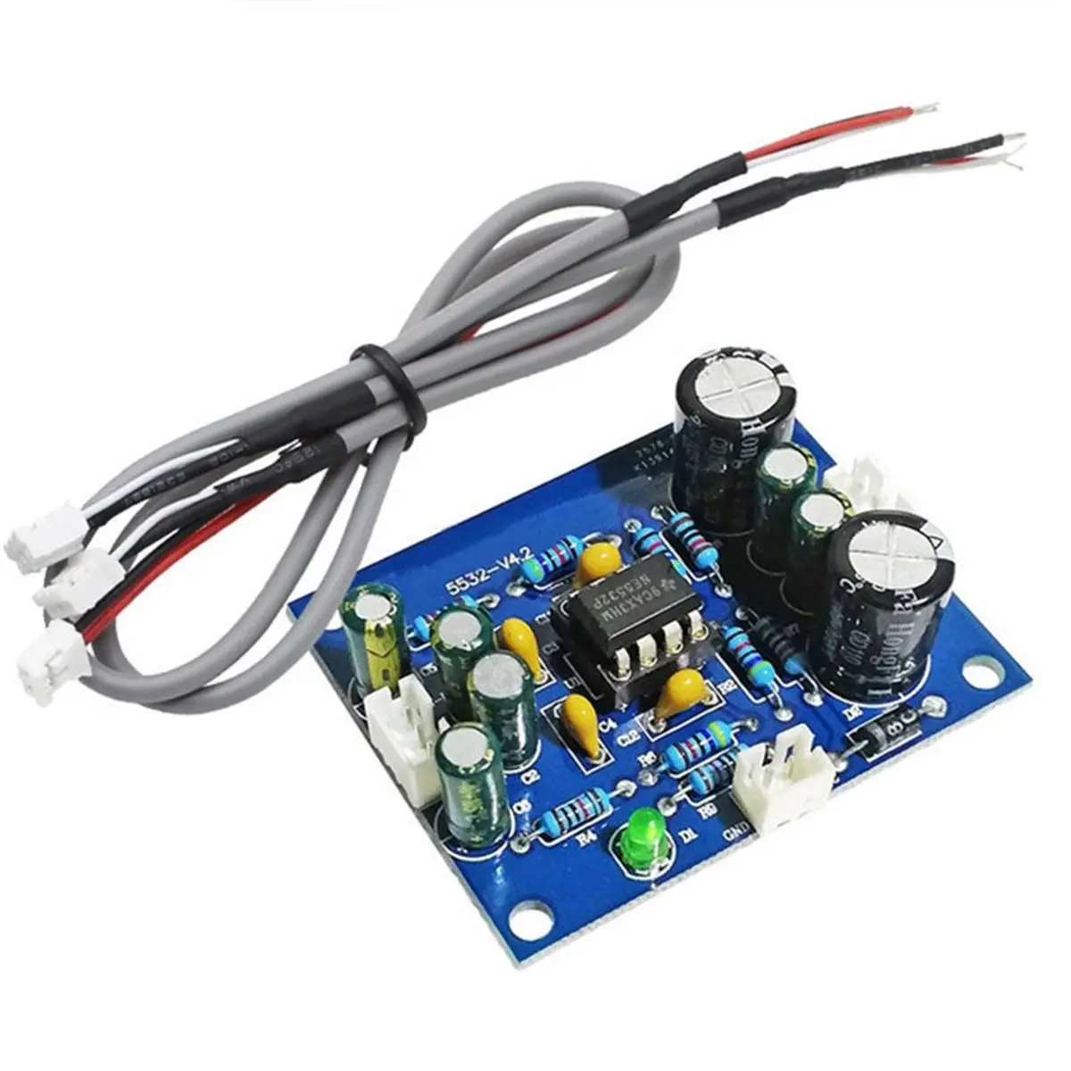 2pcs 5532 Preamplifier Board 12-35V DC Single Power Interchangeable Single Power Front Panel Audio Amplifier Board