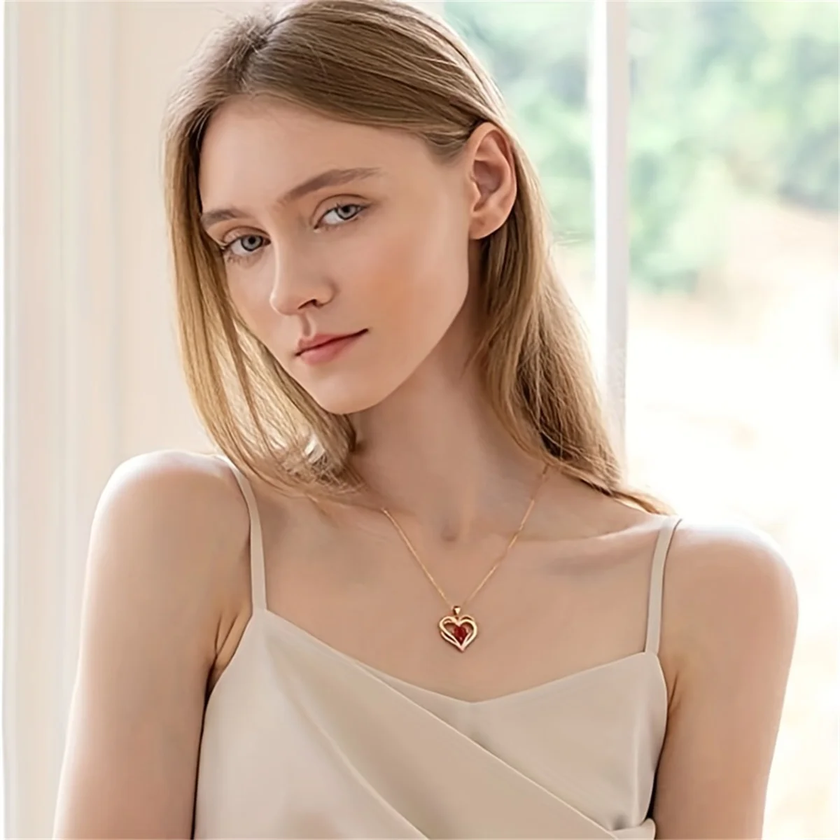 Luxury Red Zircon Pendant Necklaces with Rose Flower Gift Box For Girlfriend Women I Love You Gifts 2025 Trendy Wedding Jewelry image 4