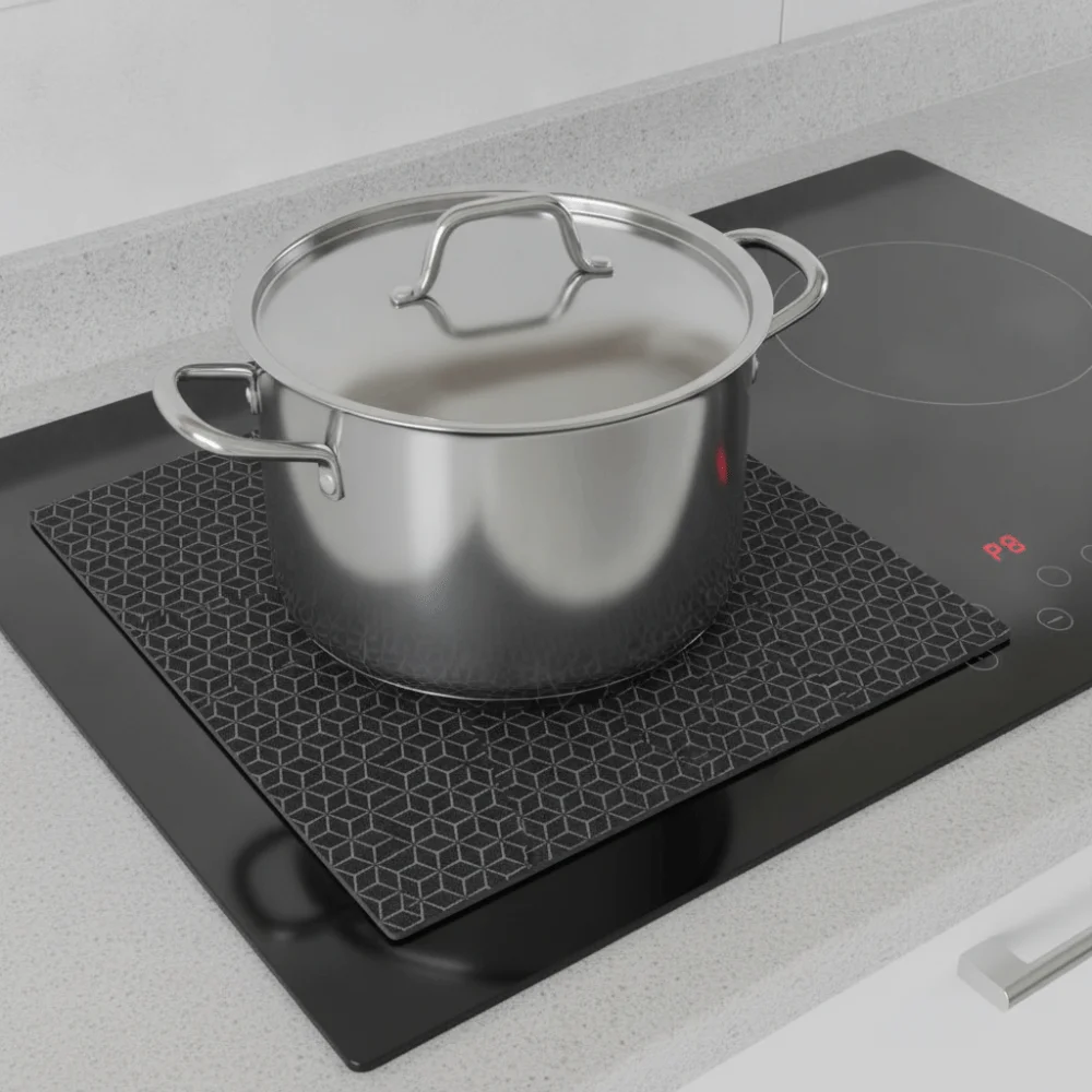 Silicone Induction Cook-top Mat Non-Slip Cutting Induction Cooker Cover Pad Rectangular Large-sized Pot Mat Glass Stove