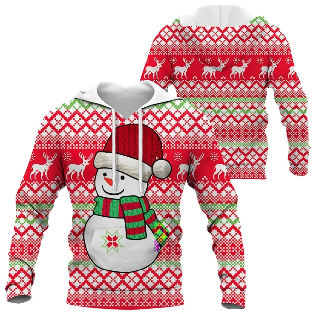 Outdoor jungle 3D Snowflake Xmas Print Hoodies For Men,Fashion Cute Casual Hooded Sweatshirts Funny Pullover Winter Clothing