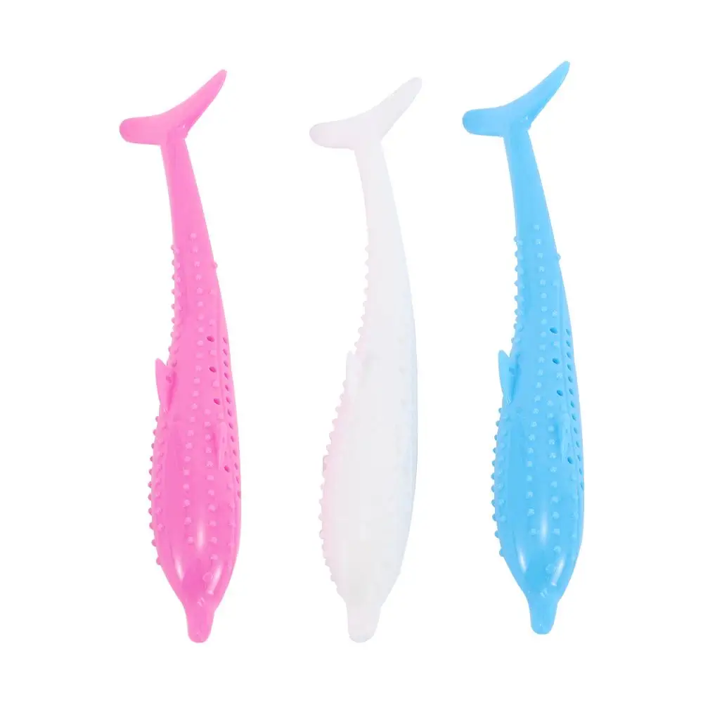 

Stuffed Funny Catnip Fish Interactive Silicone Clean Teeth Cat Supplies Pet Cat Toy Chew Toys Toothbrush