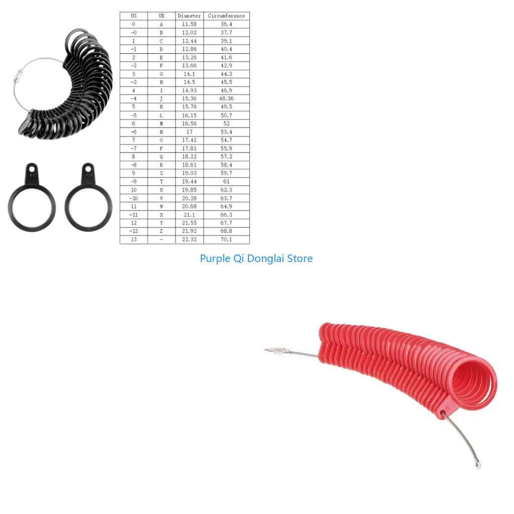 L21E Practical Finger Ring Sizer Finger Size Gauge Measure Jewelry Making Sizing Tool