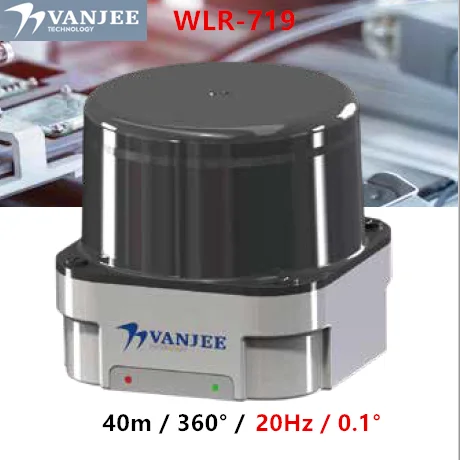 

VanJee WLR-719 40M 30Hz 360° mechanical LiDAR sensor laser radar for moving robot and low-speed autonomous driving ，AGV