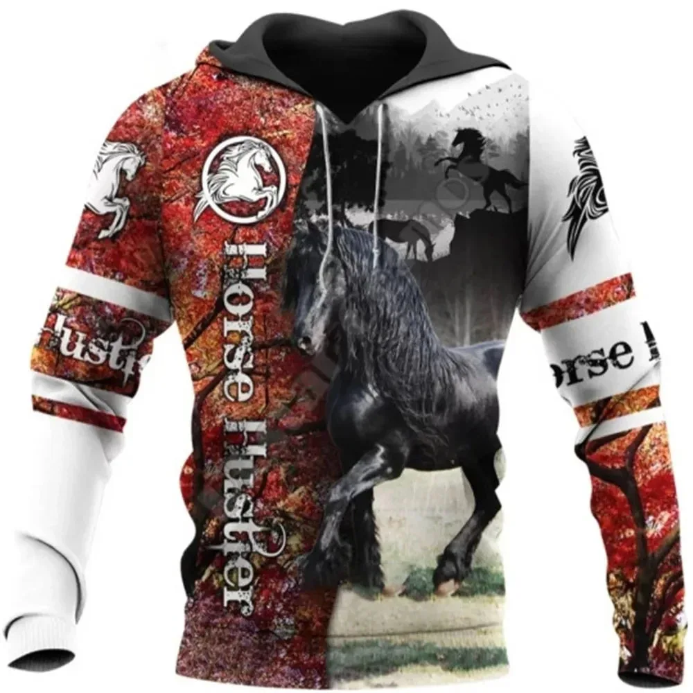 New Hoodie Horse Animal Horse Graphic 3D Printed Harajuku Fashion Autumn Hoodie Casual Comfortable Sweatshirt Pullover Clothes