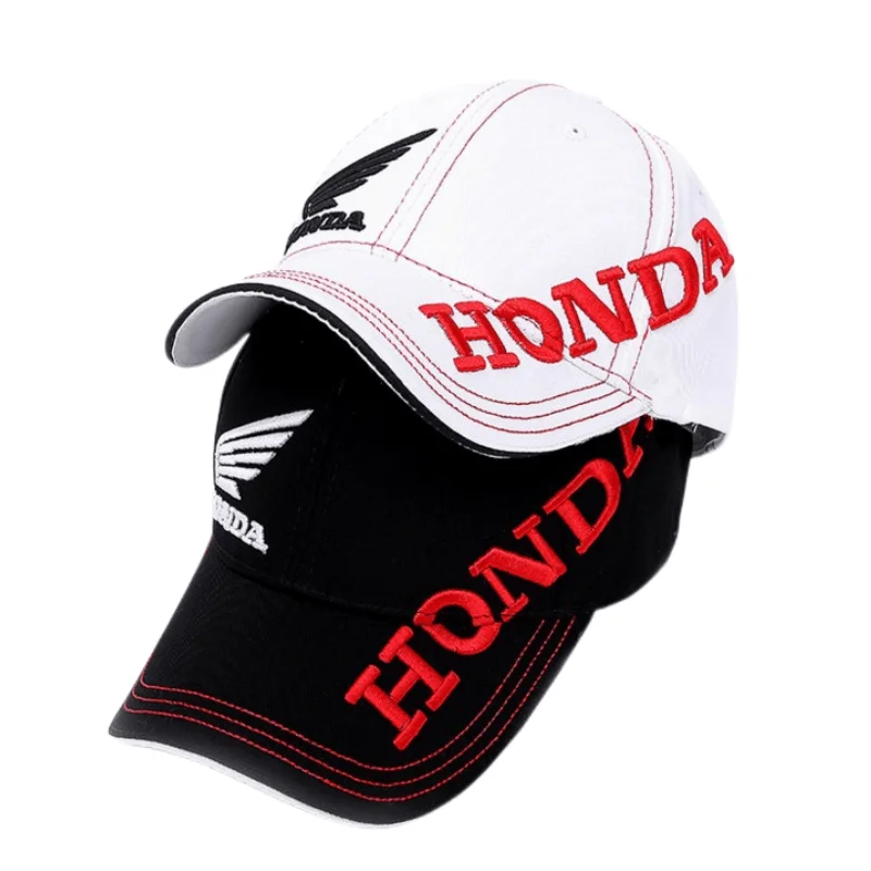 HONDA Baseball Hat 2-Color Embroidered Baseball Hat Fashion Men\'s and Women\'s Spring/Summer Hip Hop Hat Adjustable Sunshade Hat