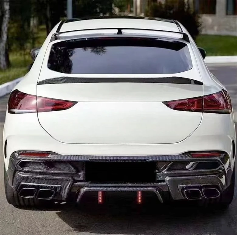LD Style Carbon Fiber Rear Diffuser Exhaust Tipe For GLE Coupe BodyKit 6