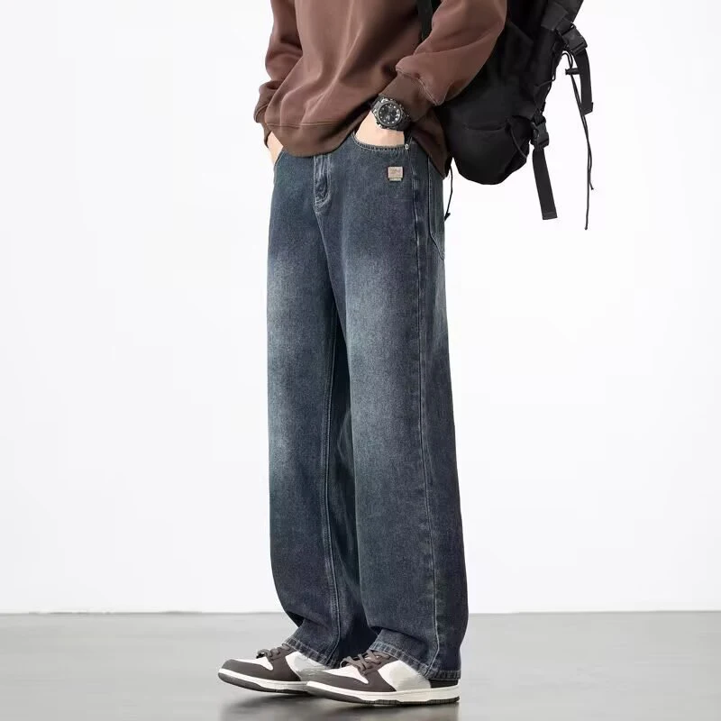 2026 Style Trendy Men's Summer New Style Letter Jeans Hip Hop Ins Trendy High Street Style Cool and Stylish