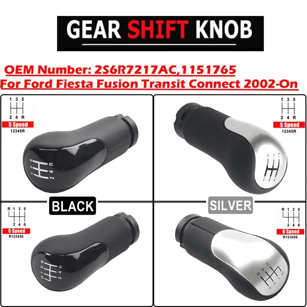 For Ford Fiesta Fusion Transit Connect 2002 2003 2004 2005 2006 2007 Car Styling Gear Shift Knob Lever Gaitor Shifter