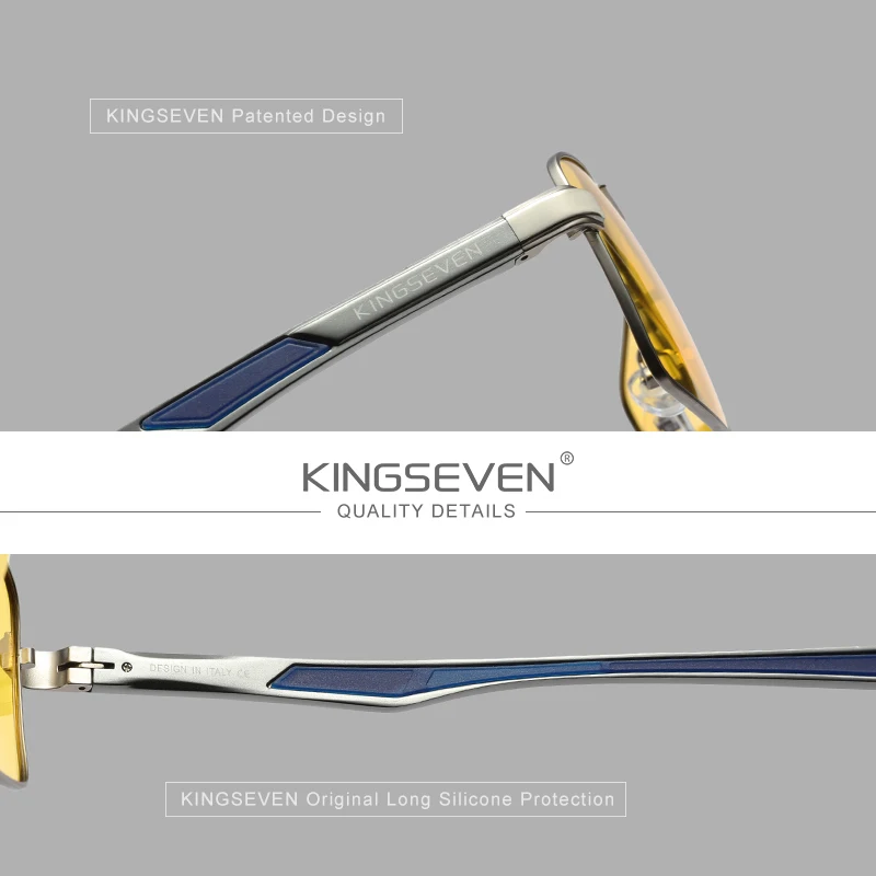 KINGSEVEN Trendy New Retro Men Prescription Sunglasses Myopia Hyperopia Progressive Eyewear Fashion Causal Optical Lens Glasses