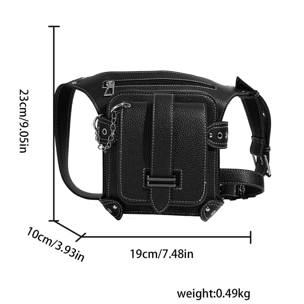 حقيبة خصر من البولي يوريثان عصرية للجنسين - لون صلب، جيوب متعددة، حزام قابل للتعديل للنزهات والتنقل والخطوات