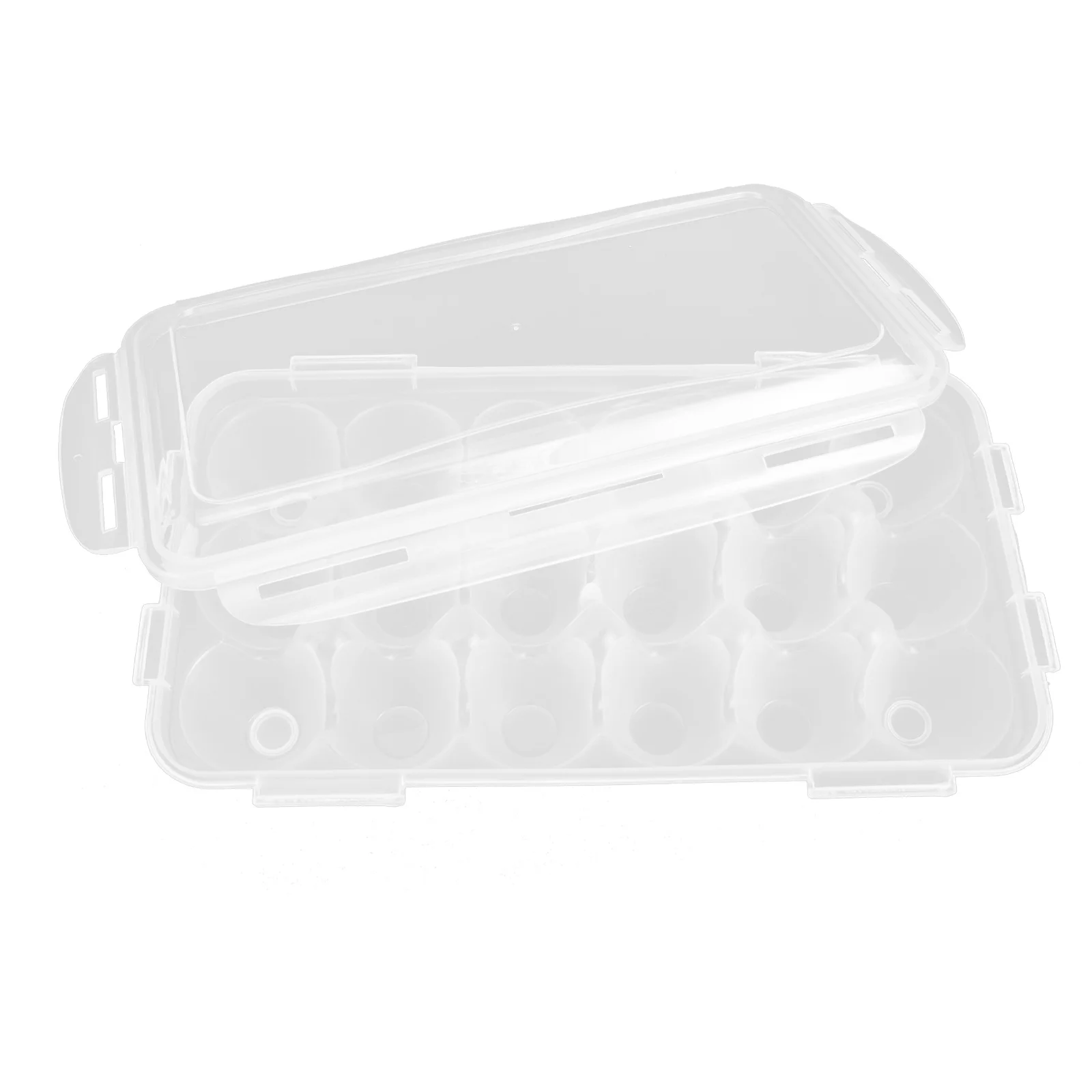 Egg Storage Box Large Capacity Transparent Plastic Multi Grid Refrigerator Organizer Durable Household Egg Container Portable
