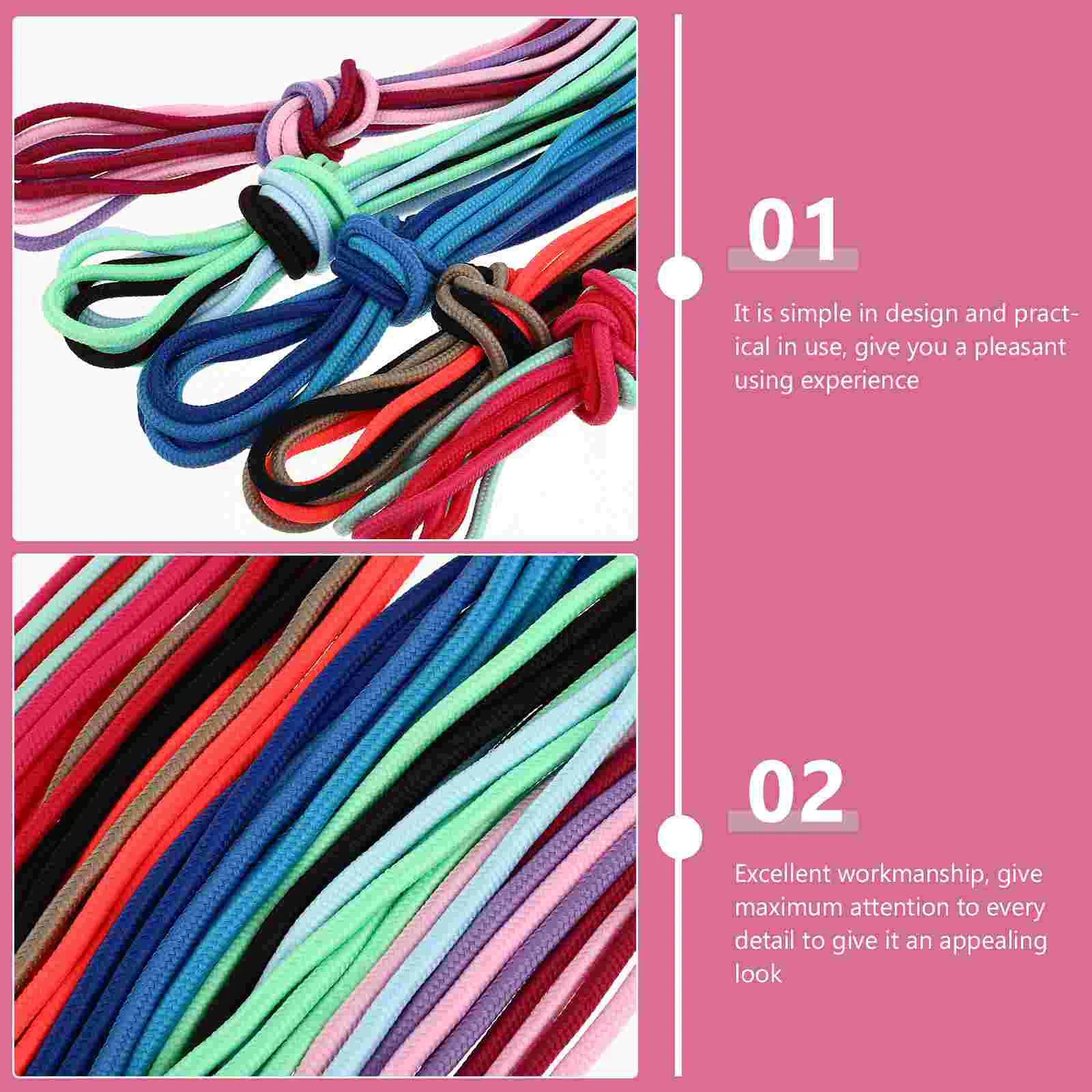 30 PCS Mens Running Shoes Laces Shoelace Shoelaces Round Sneaker Women's