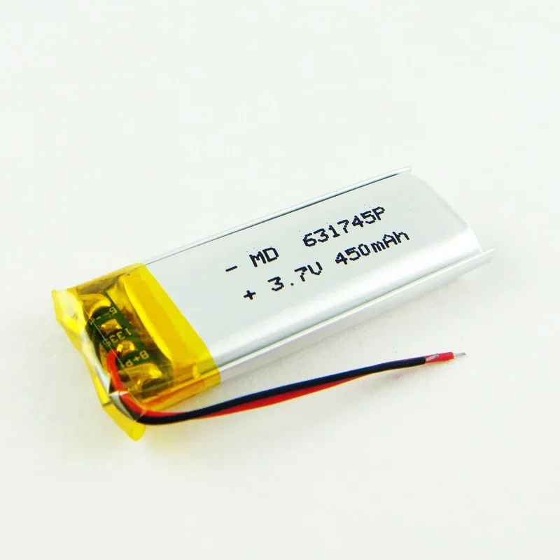 Новый коричневый литий-полимерный аккумулятор 3,7 В 631745   450 мАч, ручка для записи, аккумуляторная литий-ионная батарея, хороший A