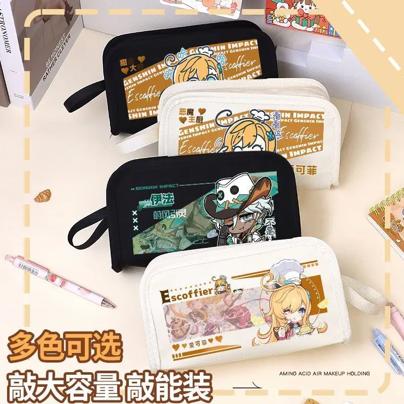

Genshin Impact Cute Fie Faipaimon's Drawing Pencil Case High-Value Stationery Box Pain Bag Anime Student Boys And Girls Anime