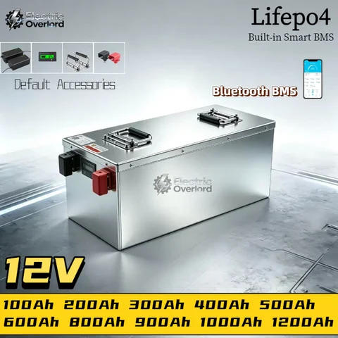 Batterie LiFePO4 12V 300Ah Avec BMS Bluetooth – Idéale Pour Camping-car, Bateau, Moteur De Pêche