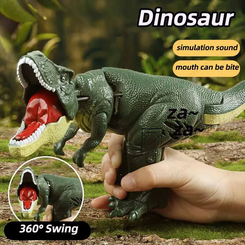 Toy Dinosaur Zazaza Children Press Automatic Swing Bite Simulation Model Tyrannosaurus Rex Dinosaur Toys for Kids Chrismas Gifts